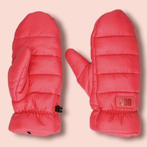 UGG Puff Yeah All Weather Mittens Size L/XL Coral Water Resistant